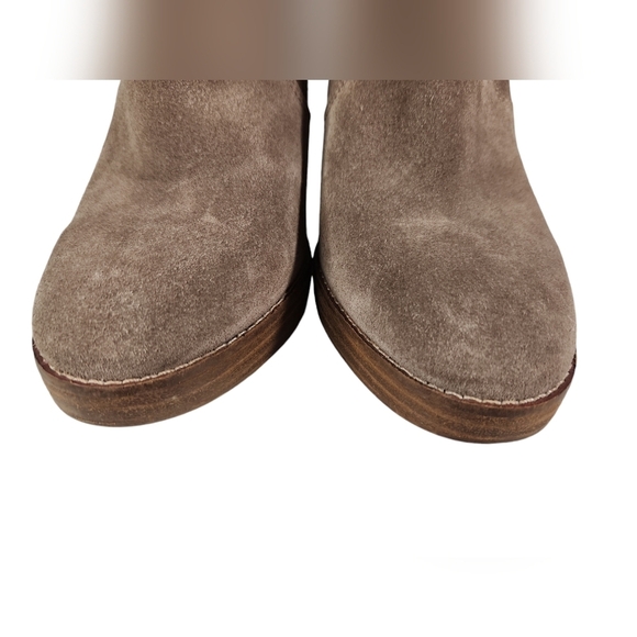 Lucky Brand Quiselle Taupe Suede Booties - Picture 3 of 11